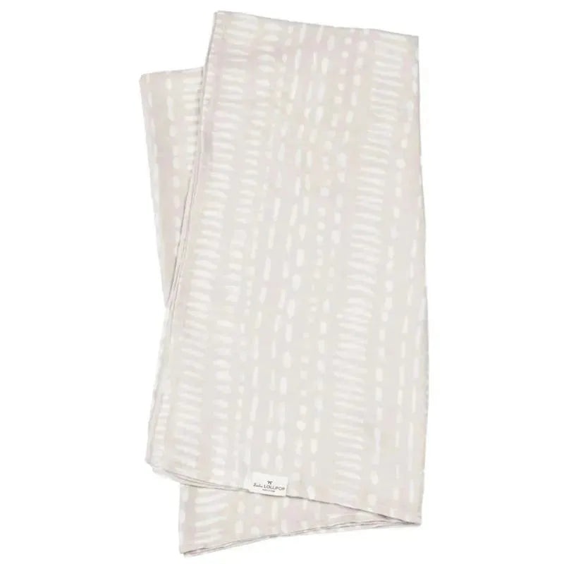 Loulou Lollipop – Muslin Swaddle, Grey Mudcloth