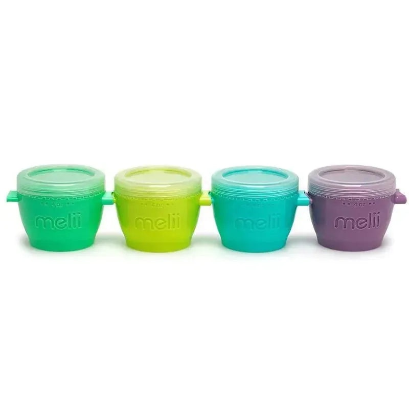 Melii – 4Pk Snap & Go Baby Food Storage Containers with lids, 4 Oz