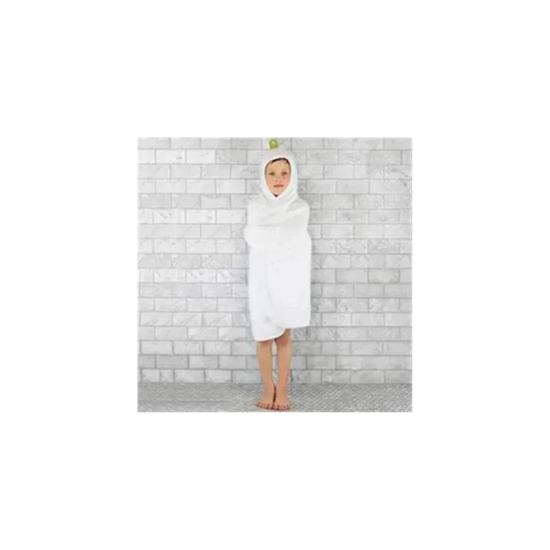 Puj Big Hug Fitted Toddler Bath Towel – White