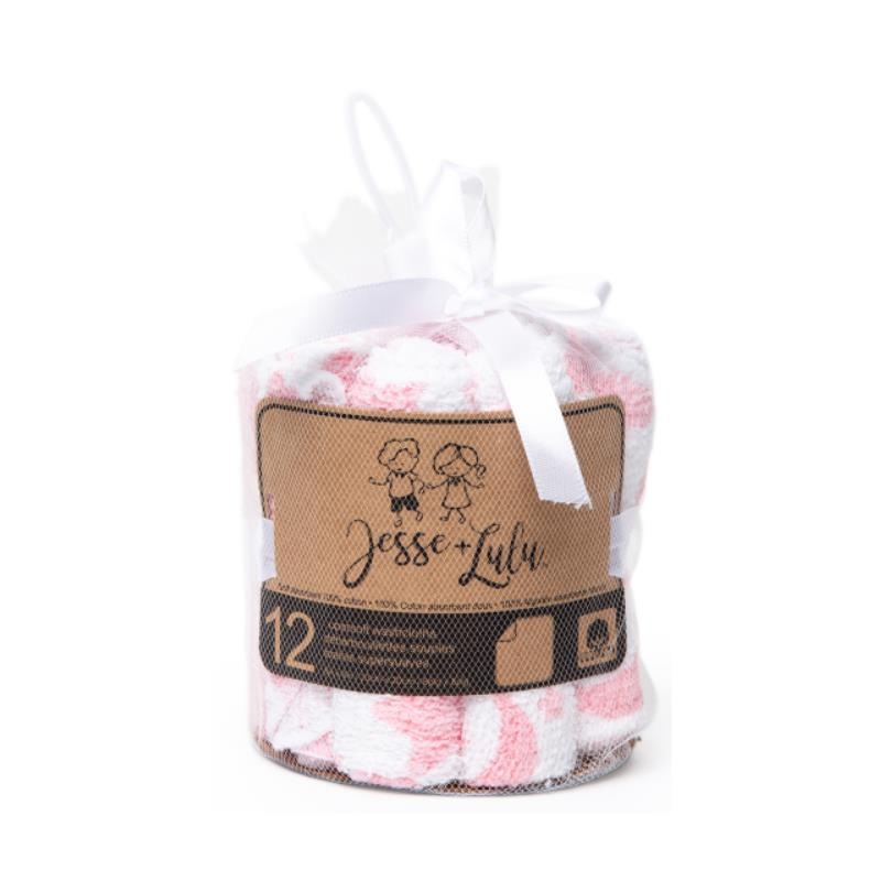Rose Texiles – 12Pk Sky Theme Washcloth Pink