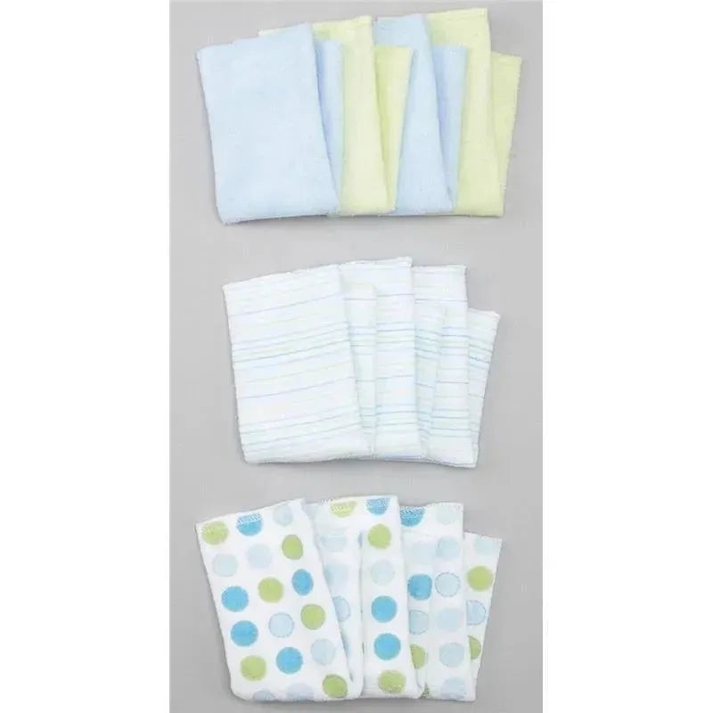 Spasilk Washcloth Set 10-Pack, Blue Dots
