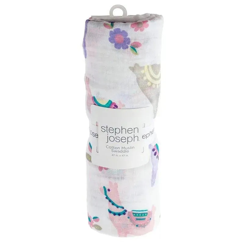Stephen Joseph Llama Muslin Baby Blankets