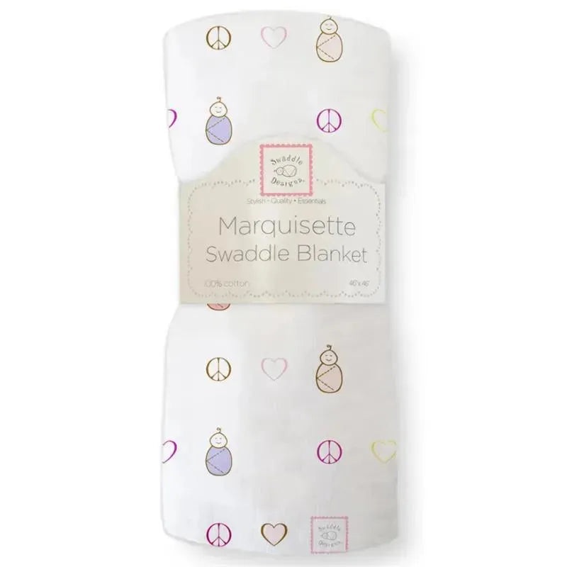 Swaddle Designs – Peace, Love Swaddle Marquisette Swaddle Blanket