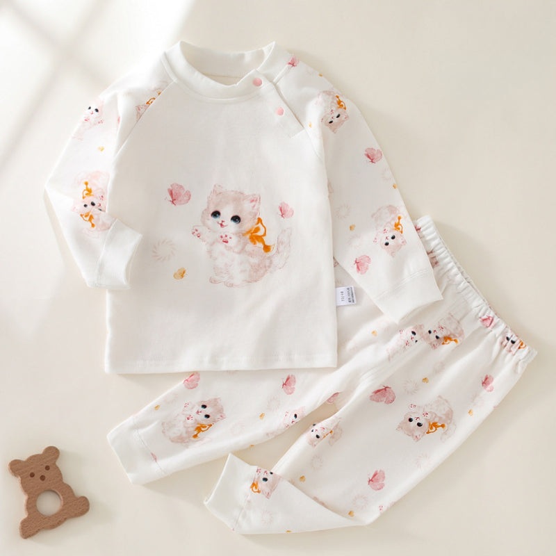 100% Cotton Long Sleeve Top & Pants Set – Adorable Cat Adorable Cat 6-9 M