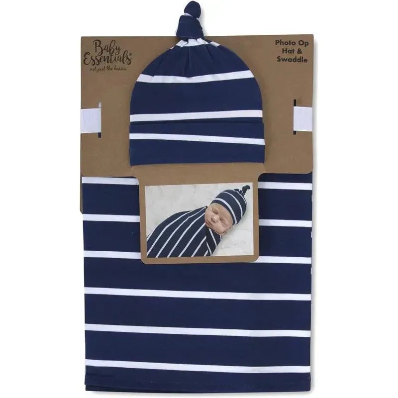 A.D Sutton – Baby Cotton Swaddle Blanket Wrap with Headband or Hat Set, Blue Space