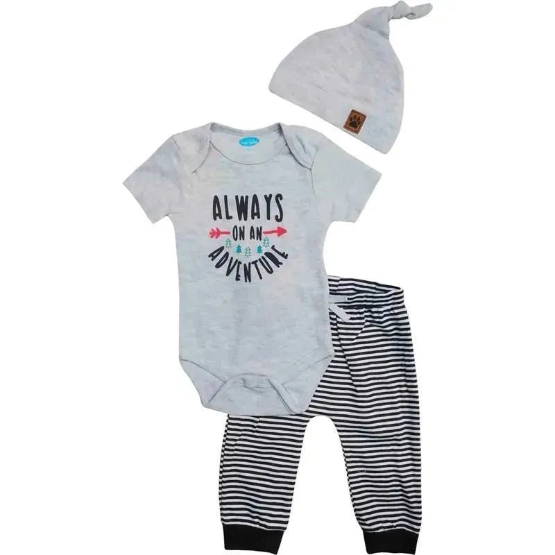 Bon Bebe 3 Piece Gray Bodysuit Set