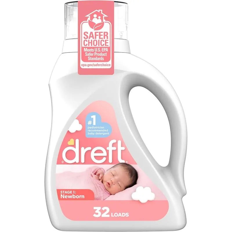 Dreft – Stage 1 Newborn Baby Liquid Laundry Detergent 32 Loads