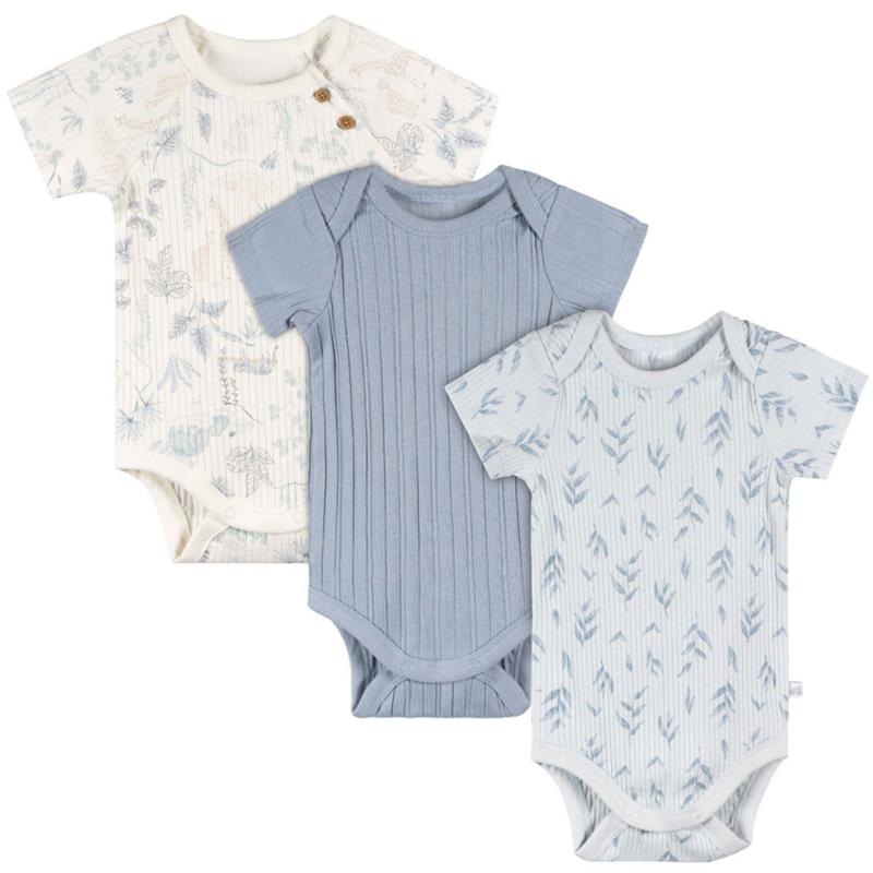 Just Born – 3Pk Baby Boy Bodysuit Blue