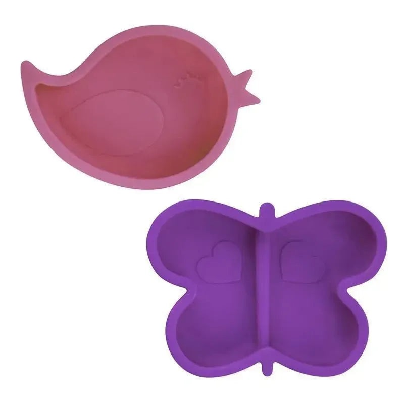 Kushies Silidip Silicone Mini Bowl 2-Pack (Fuchsia/Purple)