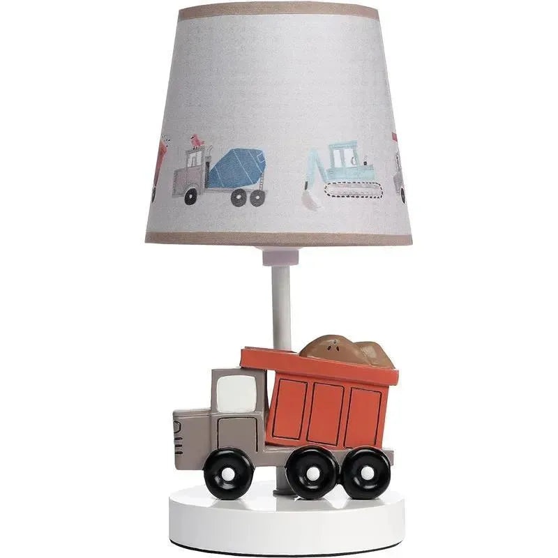 Lambs & Ivy – Construction Zone Truck Nursery Lamp with Shade & Bulb
