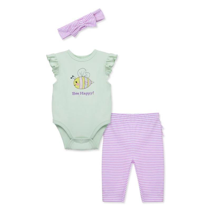 Little Me – Baby Girl Bee Happy Bsuit Pant