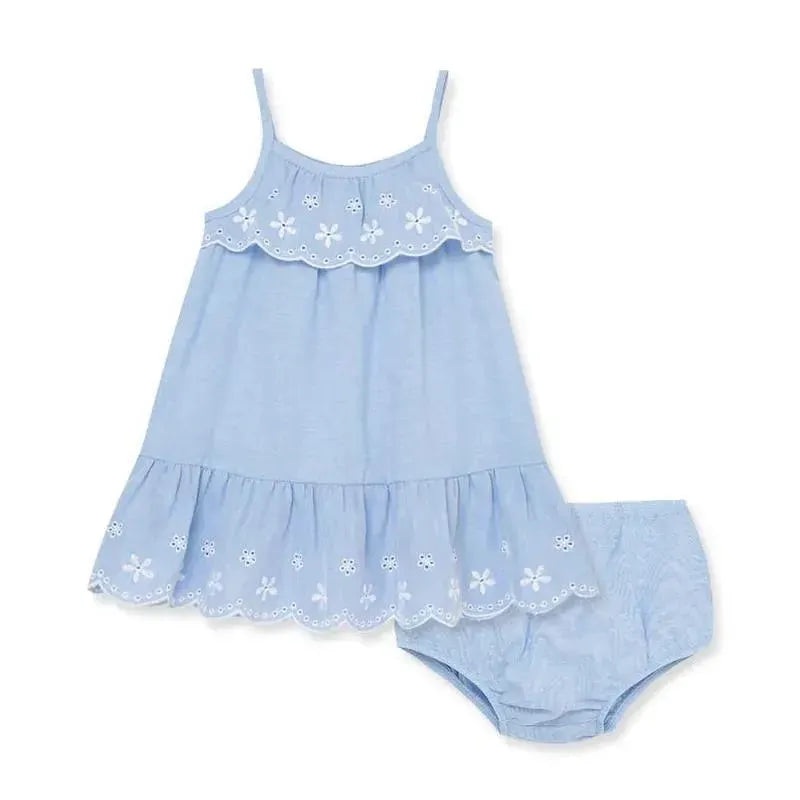 Little Me – Baby Girl Embroidered Sundress & Panty
