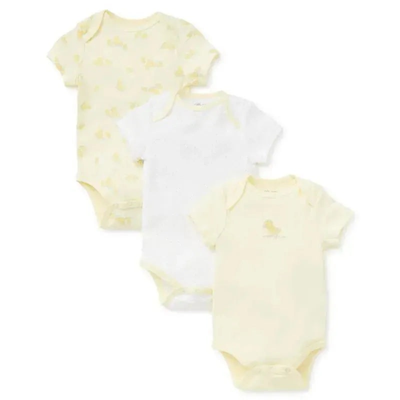 Little Me – Little Ducks 3 Pk Bodysuit, Yellow