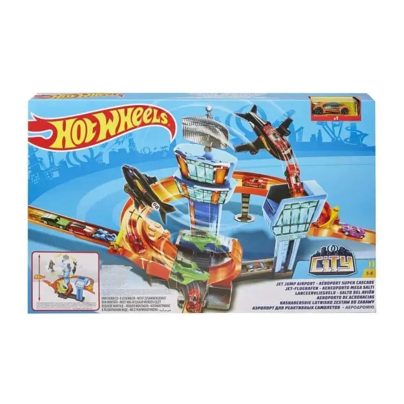 Mattel Hot Wheels Jet Jump Airport Play Set