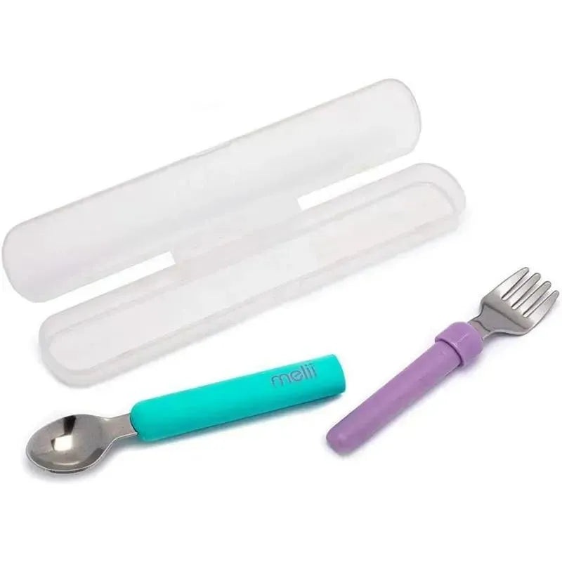 Melii – 2Pk Blue & Purple Spork On The Go