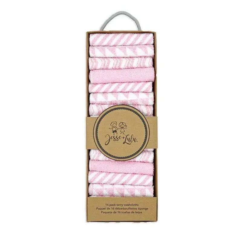 Rose Textiles – 16 Pk Washcloth, Pink