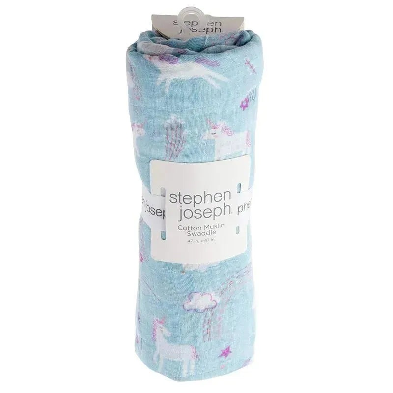 Stephen Joseph Unicorn Muslin Baby Blankets