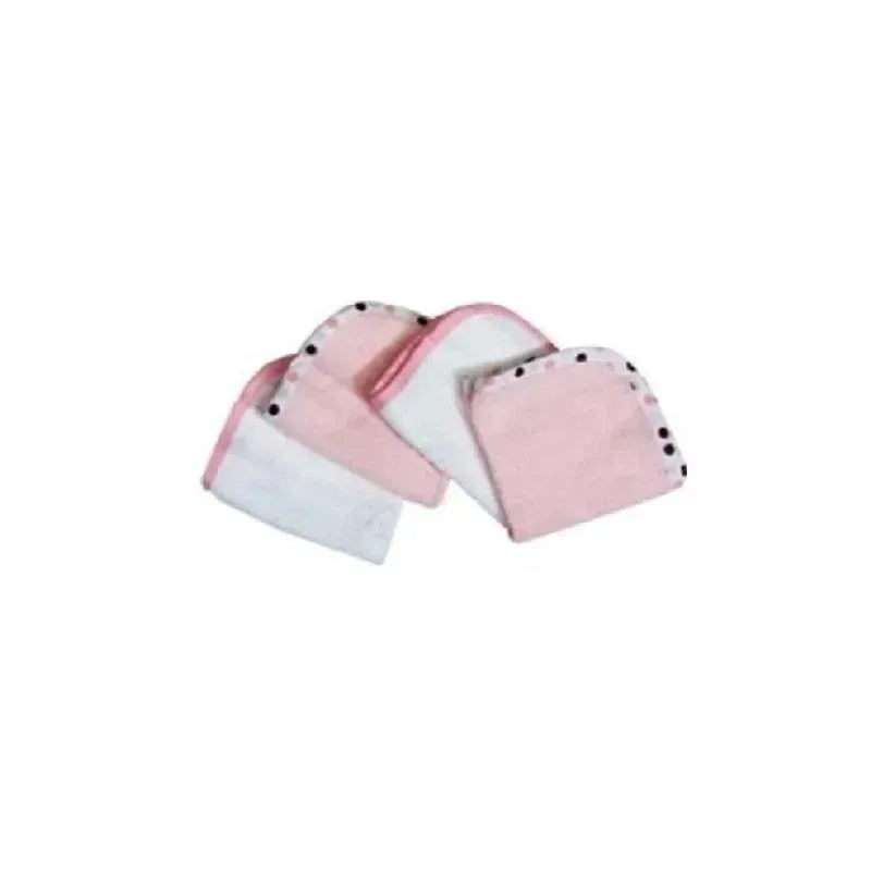 American Baby Terry Washcloth 4-Pack, Pink