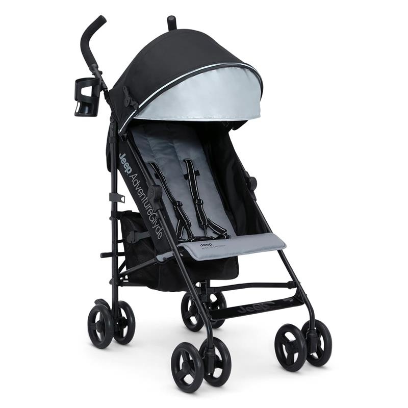 Delta – Jeep Adventureglyde Stroller By Delta Children, Black With Grey
