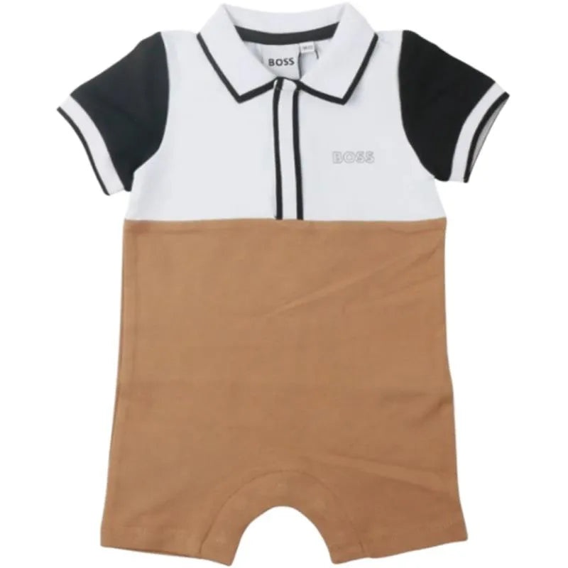 Hugo Boss Baby – Boy Polo Pique Overall Beige