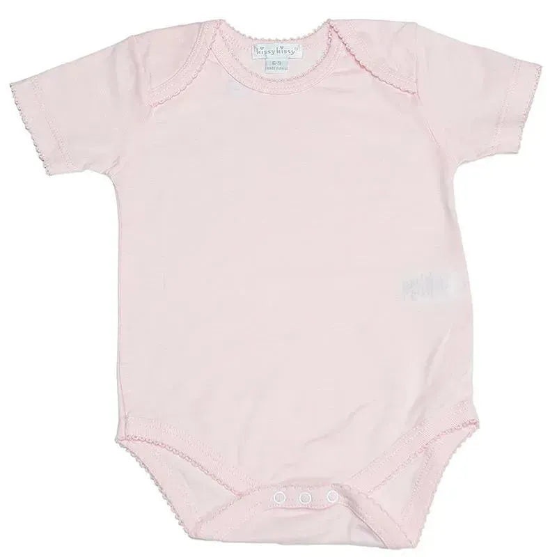 Kissy Kissy – Baby Girl Pointelle Short Sleeve Bodysuit, Pink