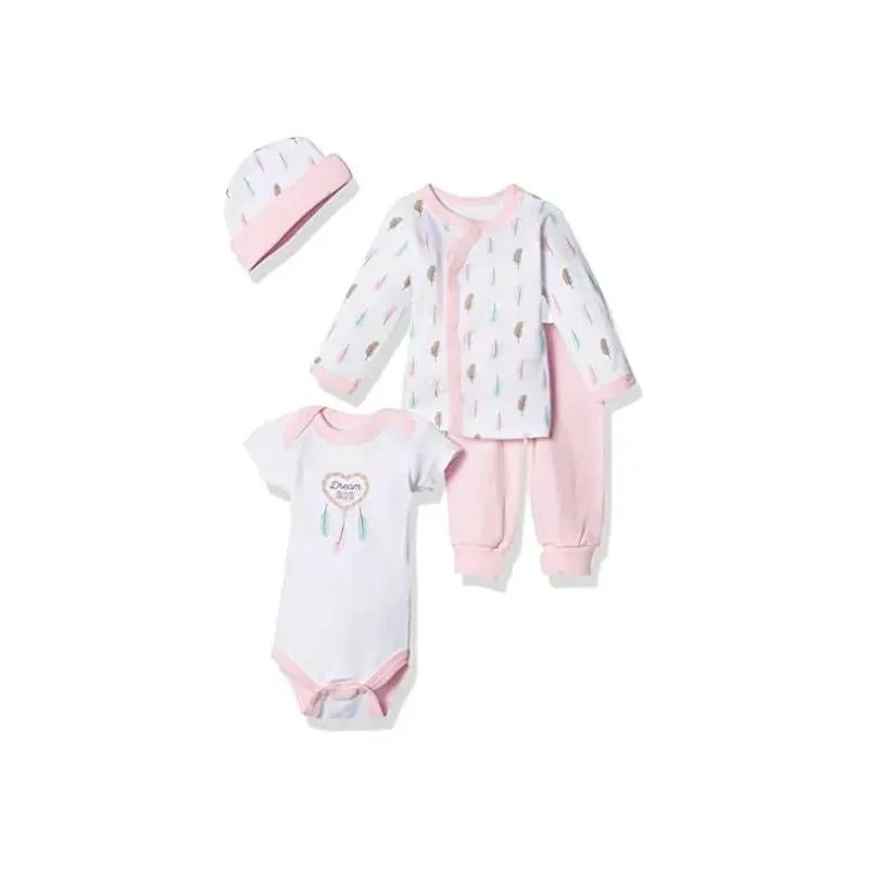 Luvable Friends – 4Pk Baby Girl Cotton Preemie Layette Set