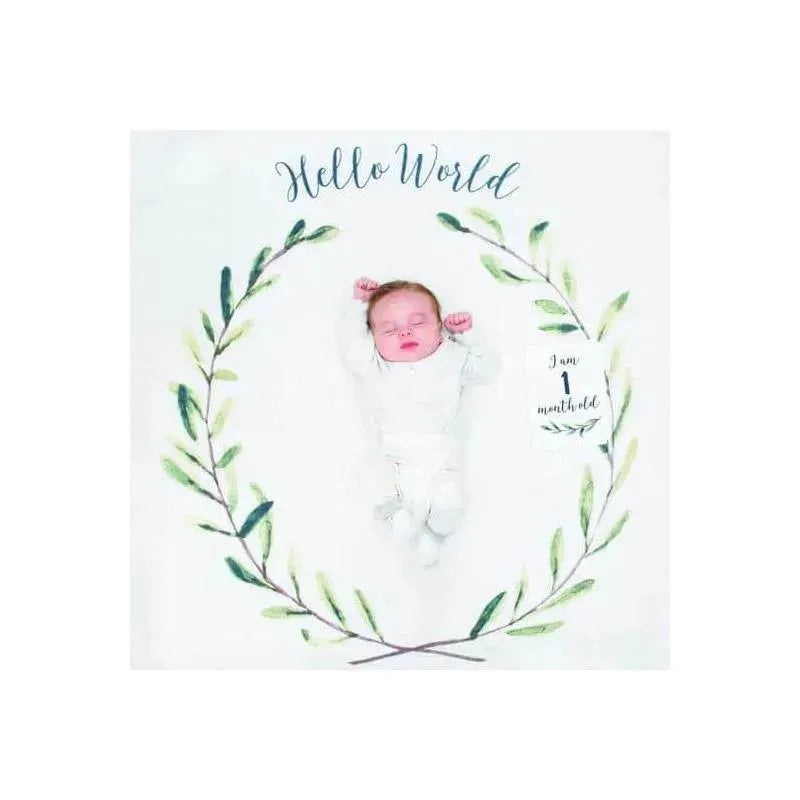Mary Meyer – Lulujo Babys First Year Blanket & Cards Set, Hello World