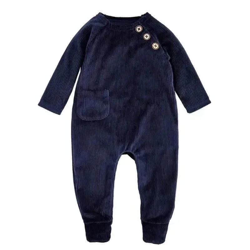 Mud Pie – Baby Boy Navy Velour Sleeper