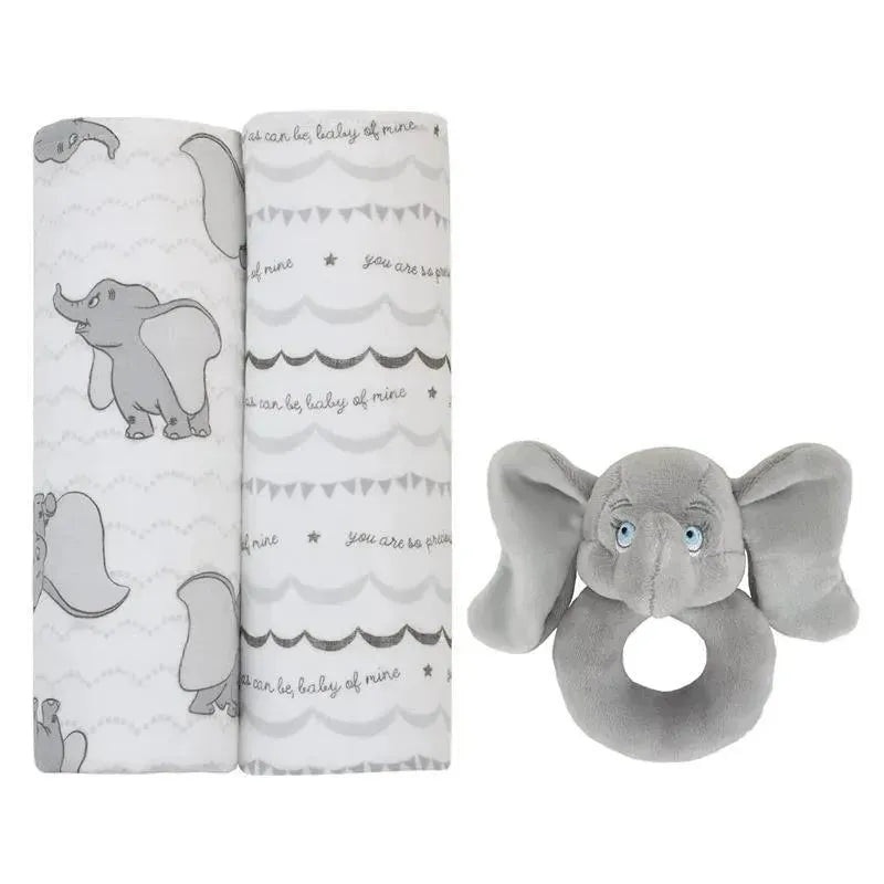 Nojo – Disney Dumbo Swaddles With Plush Rattle