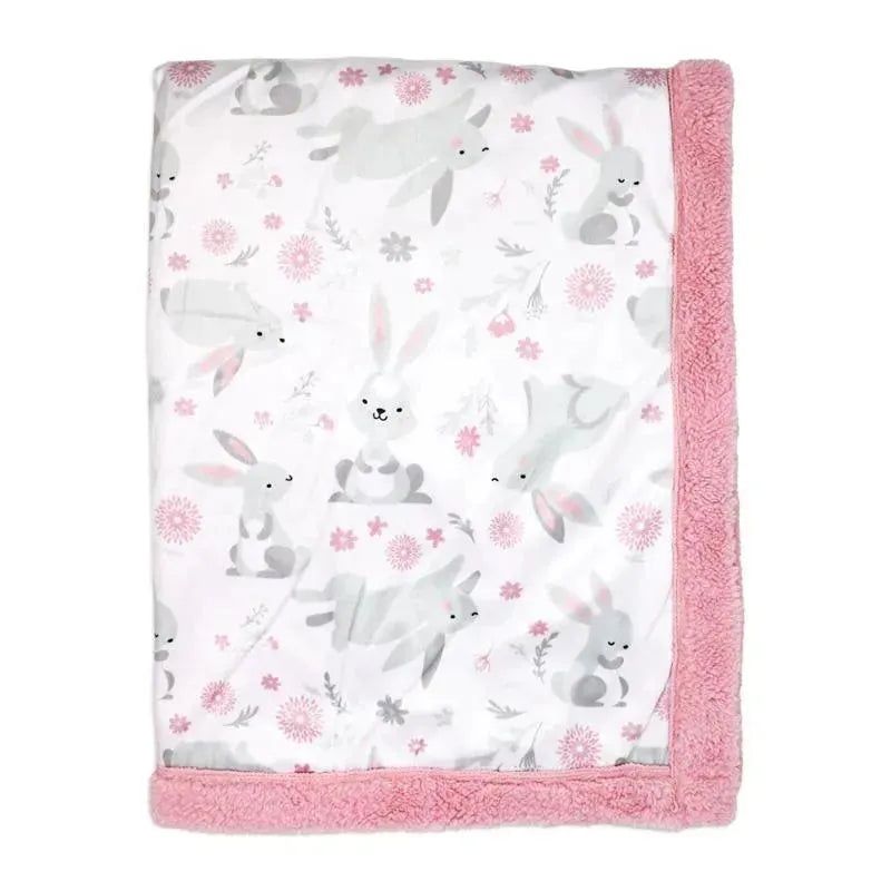 Rose Textiles – 2 Layer Mink Blanket, Pink Bunny