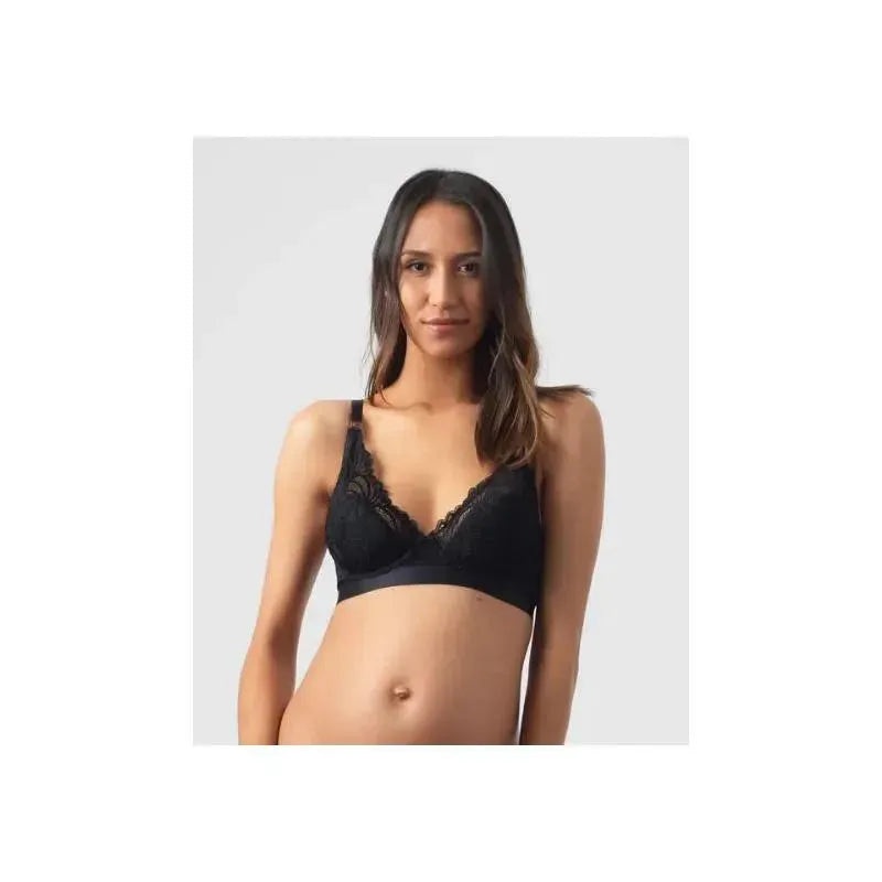 Hotmilk – Warrior Plunge Black Contour Nursing Bra, Flexi Underwire