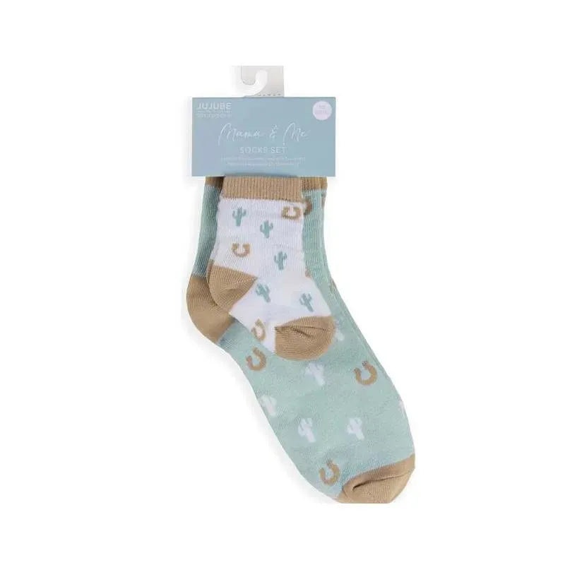 Jujube – Mama & Me Socks Set, Howdy Partner Blue