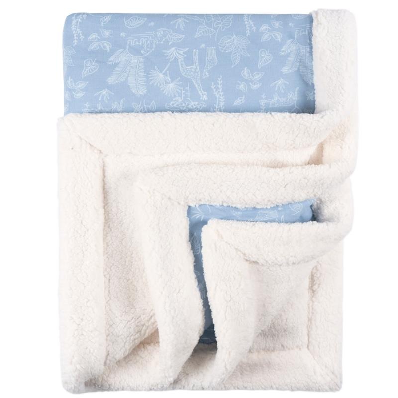 Just Born – Baby Boys Blue Jungle Plush Blanket