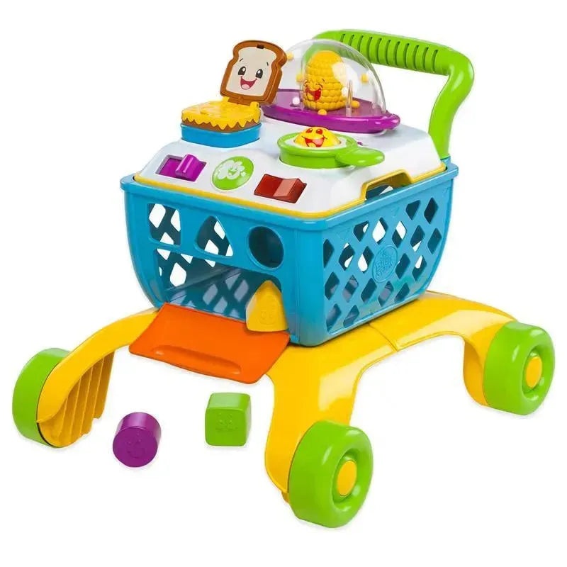 Kids II – Bright Starts Giggling Gourmet 4-in-1 Shop n Cook Walker Shopping Cart Push Toy