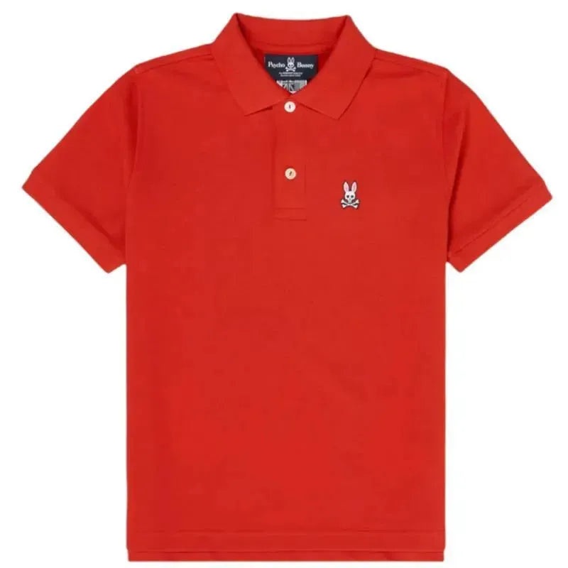Psycho Bunny Kids – Classic Polo, Brilliant Red