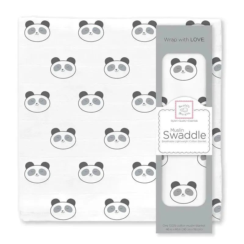 Swaddle Designs – Panda Premium Cotton Muslin Swaddle Blanket