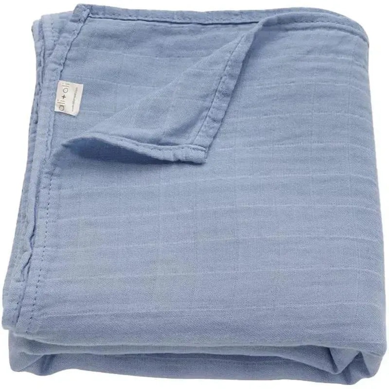 Ali + Oli Muslin Swaddle Blanket (Dream Blue)