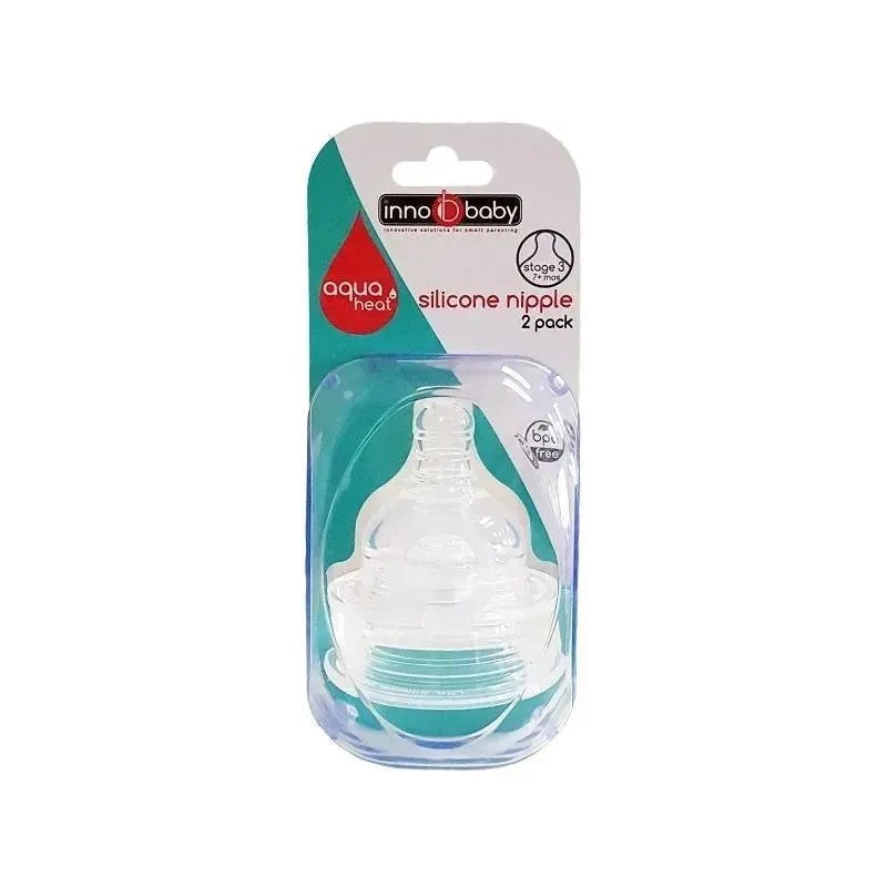 Innobaby Aquaheat Silicone Nipple 2-Pack, Stage 3