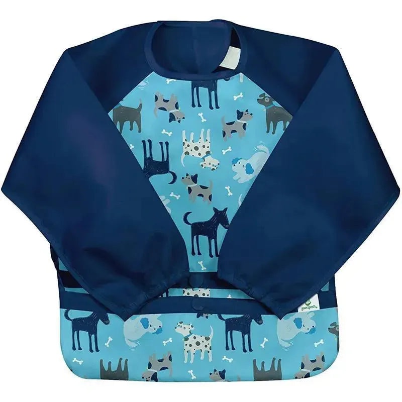 Iplay – Snap & Go Easy-Wear Long Sleeve Bib, Aqua Dogs