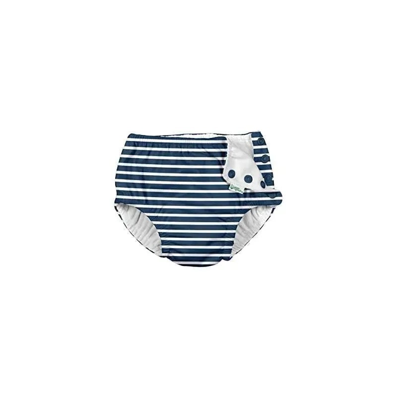 Iplay – Snap Reusable Absorbent Swimsuit Diaper, Navy Stripe