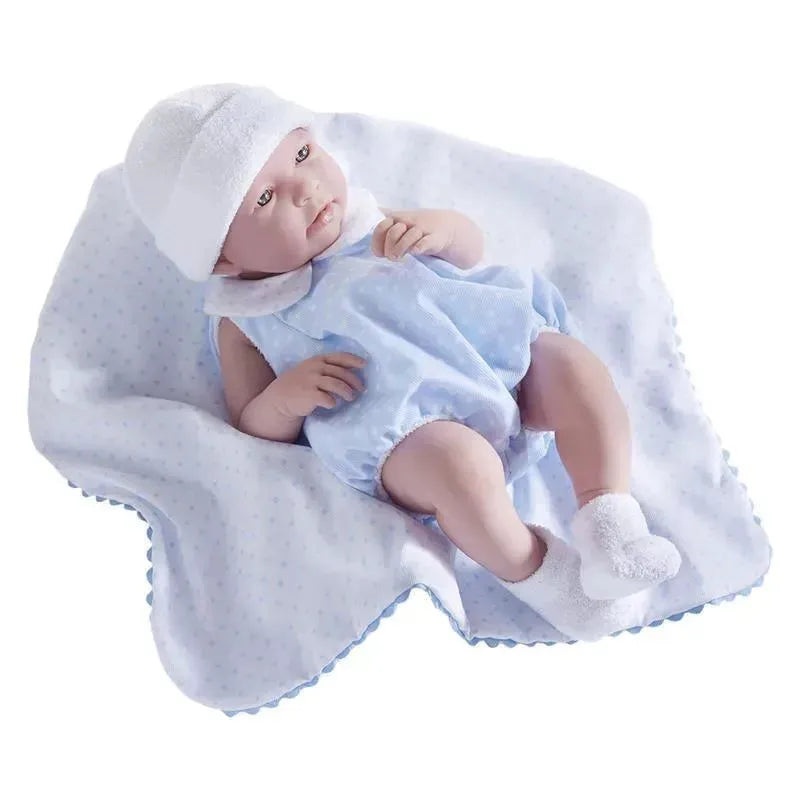 JC Toys La Newborn Realistic 17 REAL BOY Baby Doll, Blue Layette