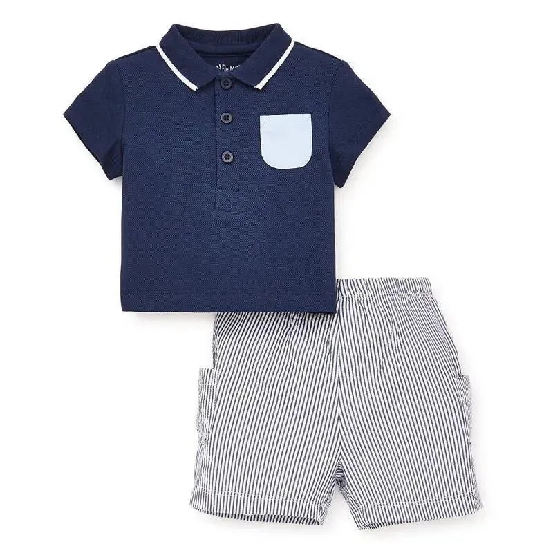 Little Me Sailing Short Set – Blue