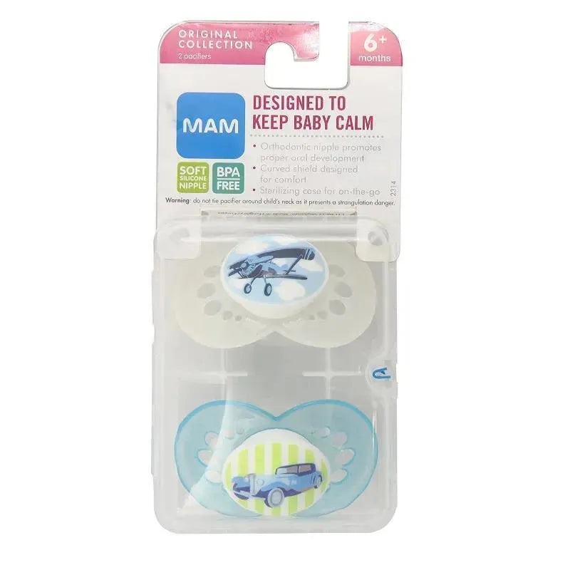 Mam Original 6+ M Pacifiers – Colors May Vary, 2-Pack