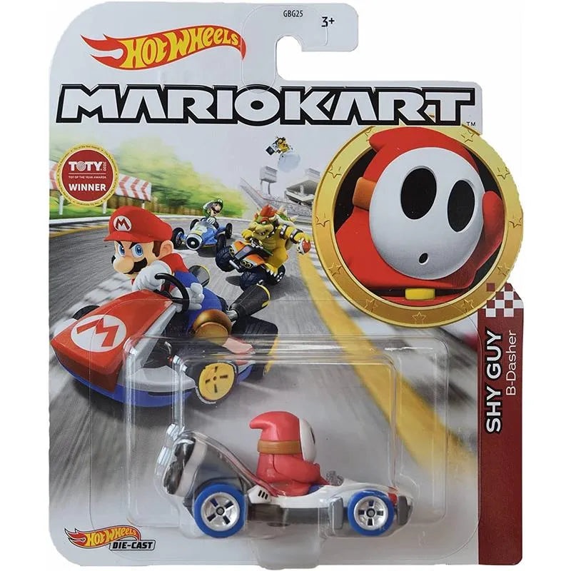Mattel- Hot Wheels Mario Kart Cars, Shy Guy
