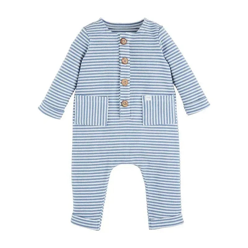 Mud Pie – Blue Stripe One Piece, 9-12 Months