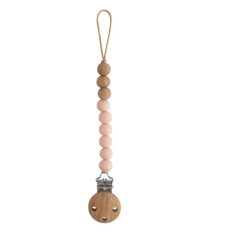 Mushie – Eva Silicone Pacifier Clip, Blush