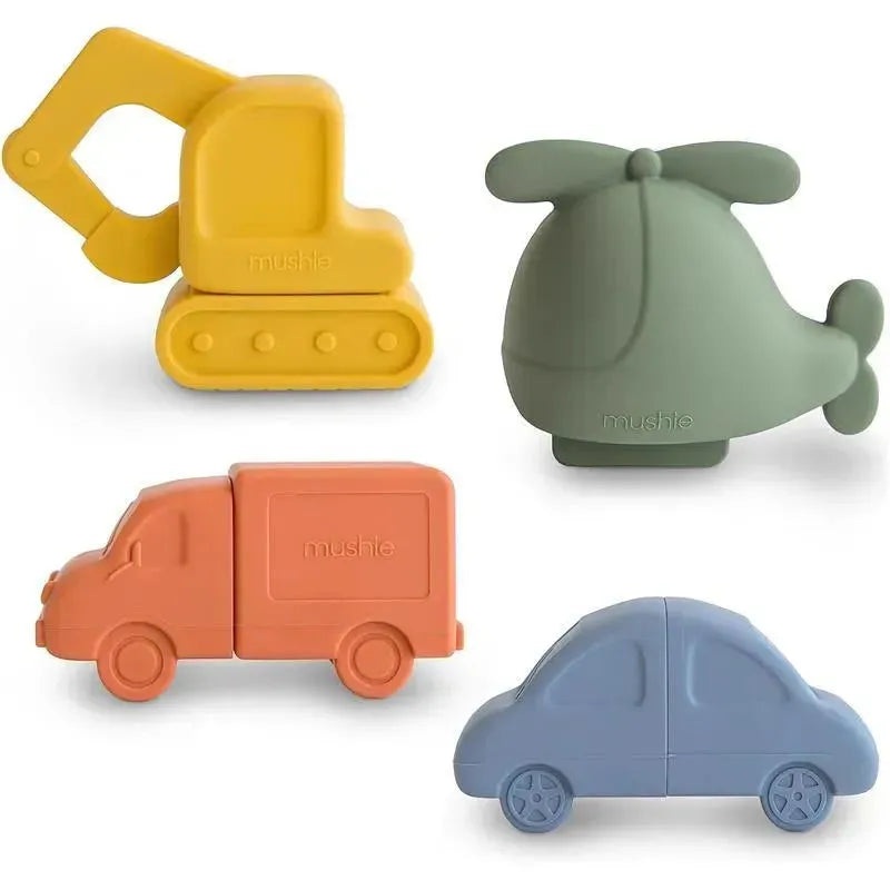 Mushie – Silicone Vehicles Bath Play Set 4 Pack