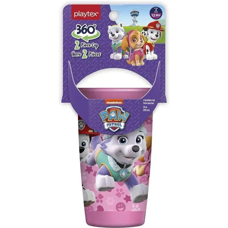 Playtex – Sipsters Stage 2, 360 Degree Paw Patrol Spill-Proof, Leak-Proof, Break-Proof for Girls, Pack of 2