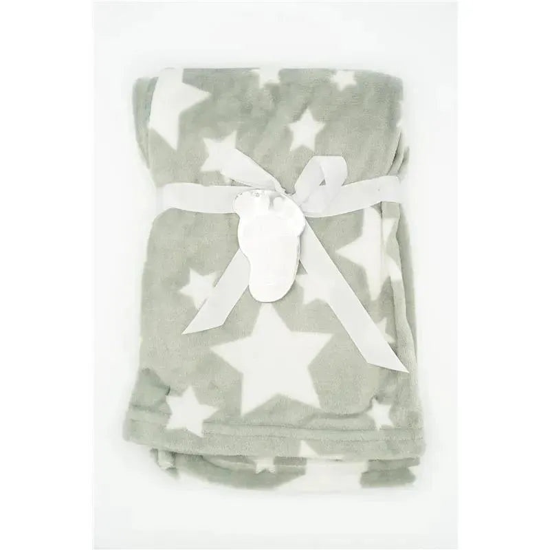 Rose Textiles Fleece Star Baby Blankets,Grey