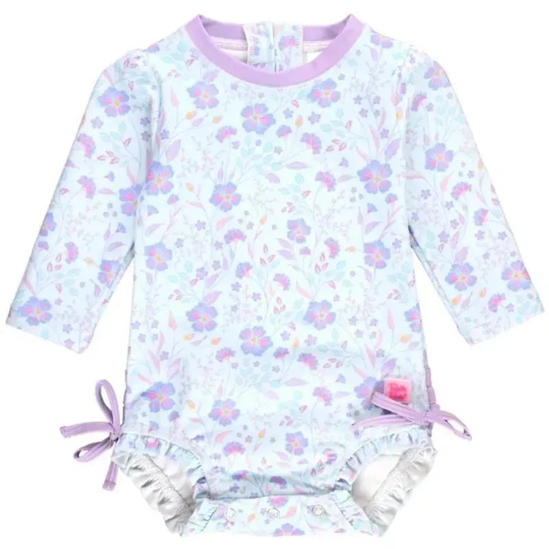Rufflebutts – Fairytale Garden Long Sleeve One Piece Rash Guard